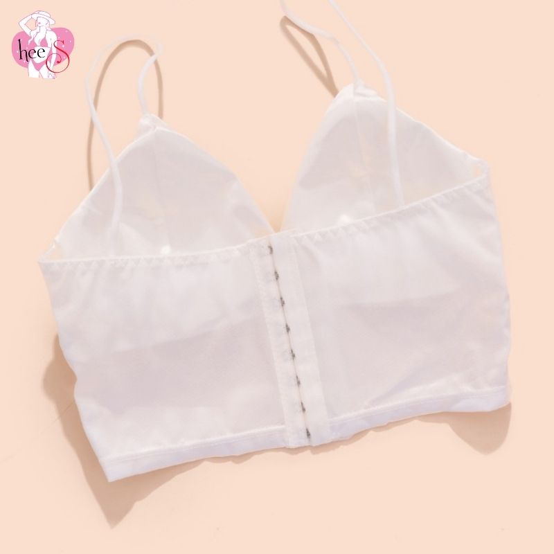 Áo Bra 2 Dây Satin Dáng Dài Mút Mỏng HeeS264