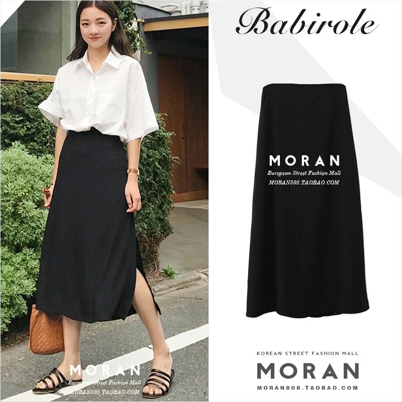 [ORDER] Chân váy MORAN dáng dài xẻ vạt (ORDER)