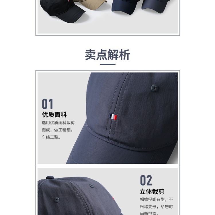 Mũ Lưỡi Trai Nhanh Khô Thiết Kế Cỡ Lớn 59-63Cm Thời Trang Cá Tính Cho Nam Nữ