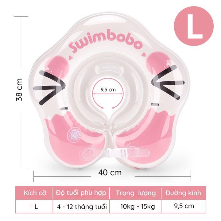 Phao cổ cho bé sơ sinh, hiệu SWIMBOBO, chống lật, tập bơi cho bé trên dưới 1 tuổi