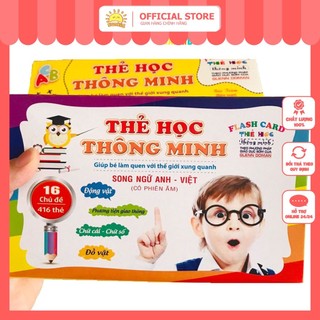 [ Hot ] [xẢ KHO] Bộ thẻ học thông minh 16 chủ đề 416 thẻ