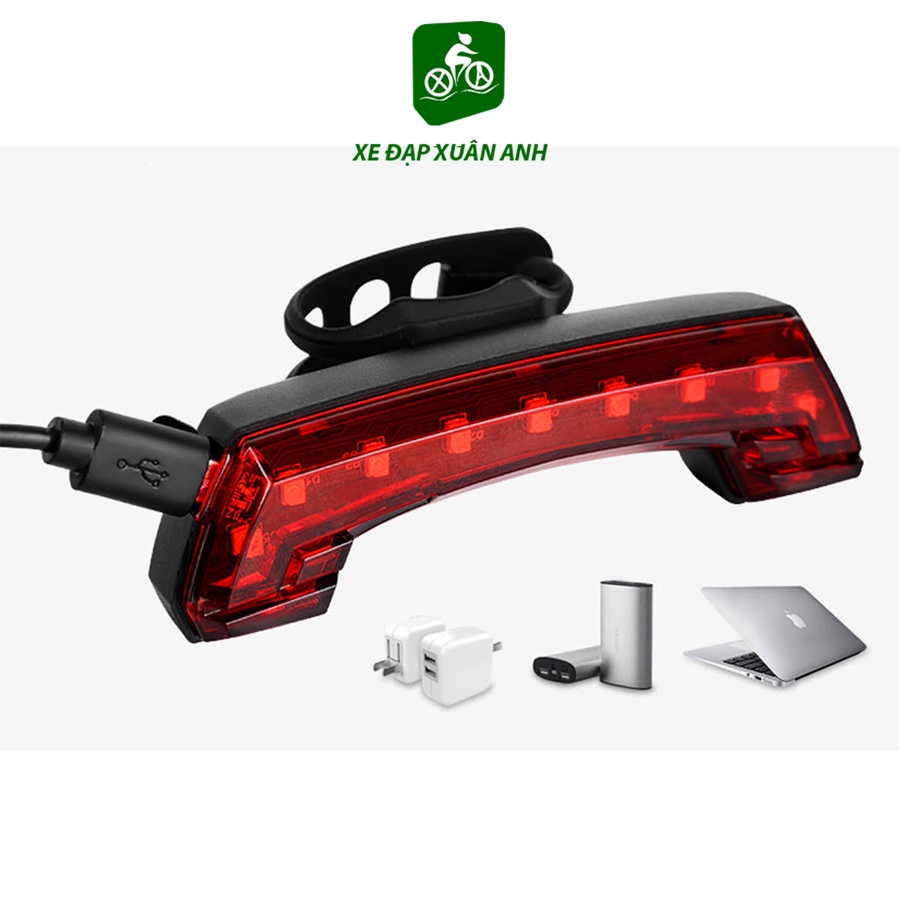 Đèn Xi Nhan Xe Đạp Có Còi Chống Nước Sạc USB