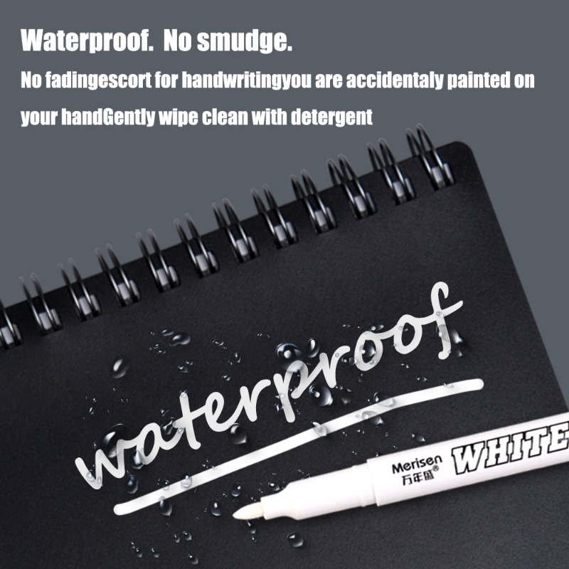 Bút Lông Đánh Dấu Đường Viền Bánh Xe Nhanh Khô Chống Thấm Nước Màu Trắng