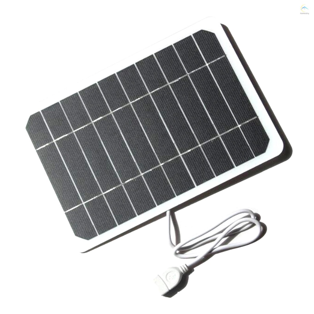 Tấm Pin Năng Lượng Mặt Trời 5W 5V Bằng Silicon Chống Thấm Nước Di Động Tiện Dụng Cho Pin Sạc Dự Phòng Điện Thoại