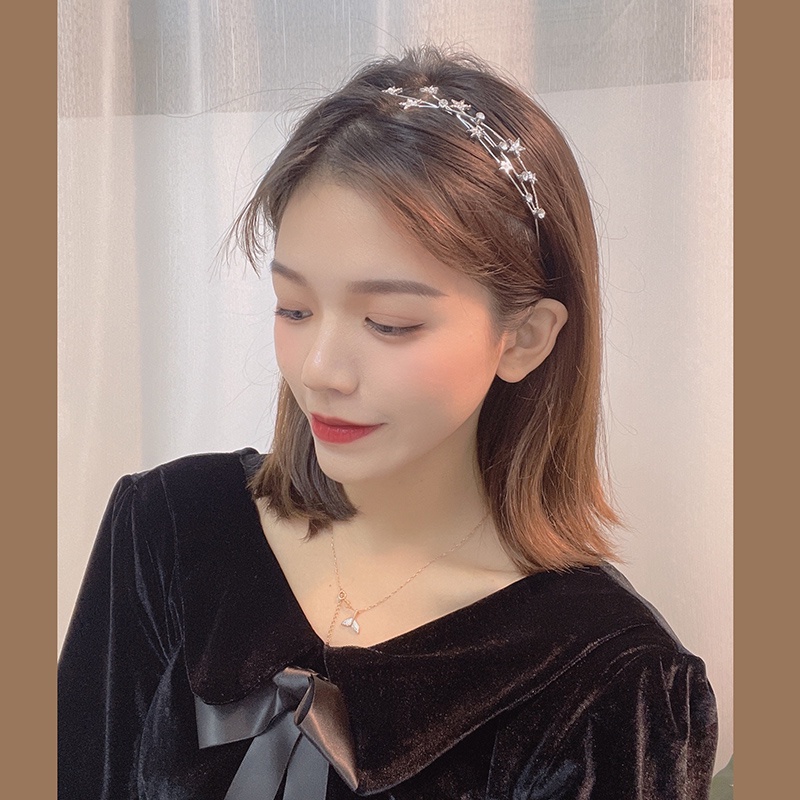 Băng Đô Cài Tóc Đính Hạt Ngọc Trai Thời Trang Hàn Quốc