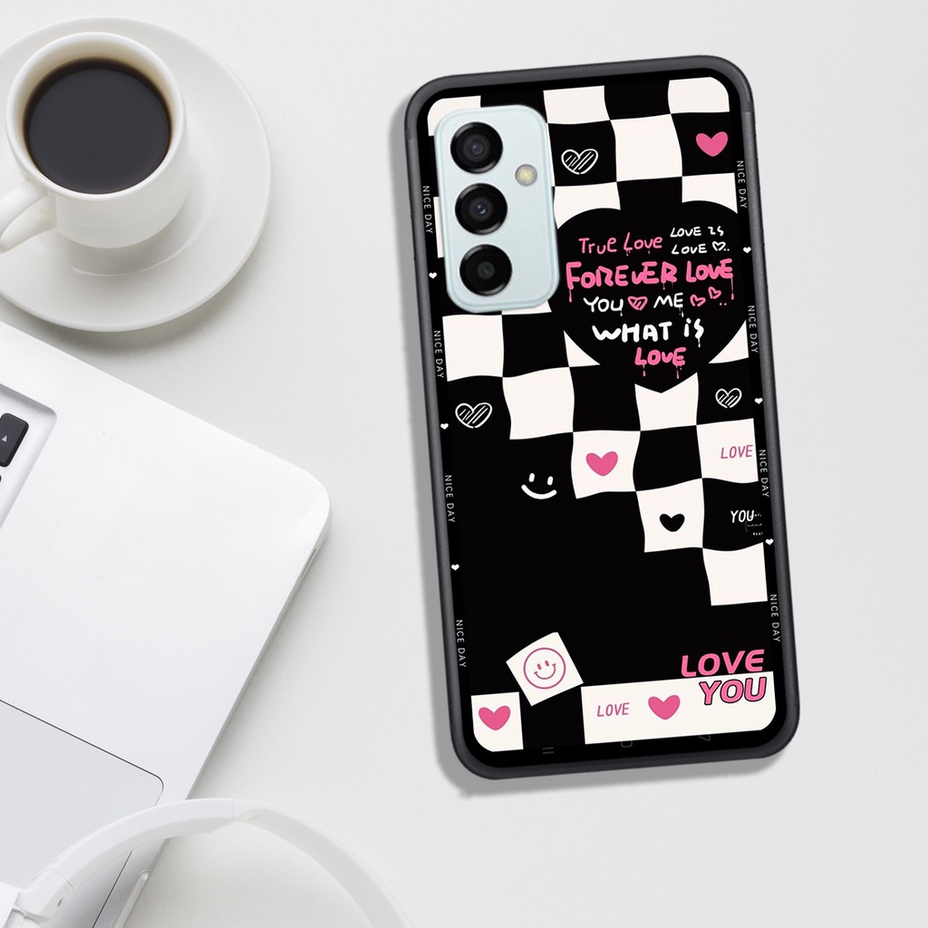 Ốp Lưng SamSung M23 5G , In Hình Checkered heart, Màu Sắc Đẹp, Bắt Mắt
