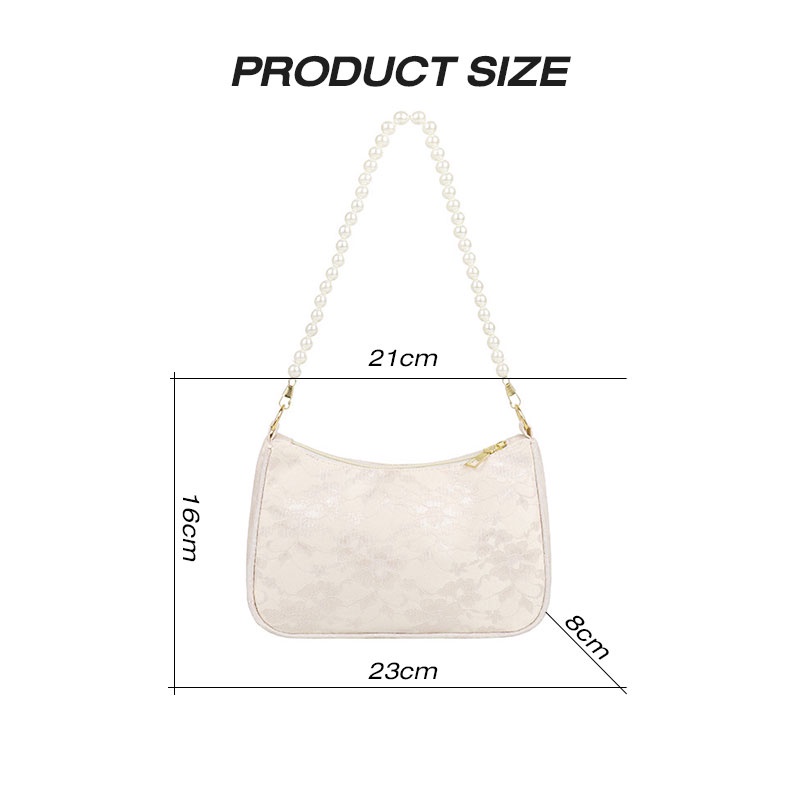 MISCHA Túi Xách Đeo Vai Phối Dây Đeo Sợi Xích Phong Cách retro Pháp Thời Trang Cho Nữ