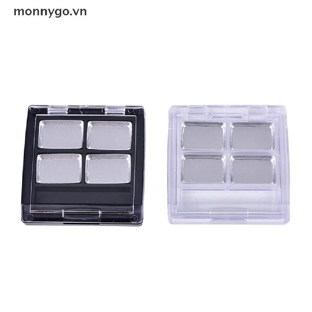 Hộp Rỗng 4 Ngăn Hình Vuông Đựng Phấn Mắt / Son Môi Kèm Bảng Phấn