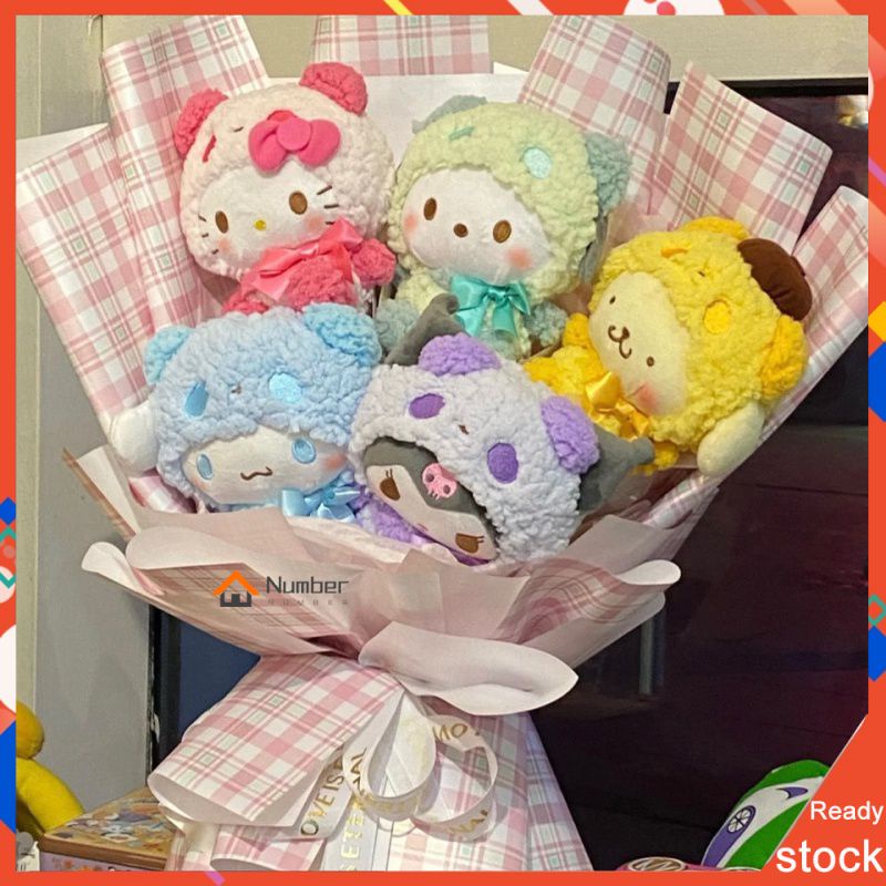 SANRIO Thú Nhồi Bông Hình Nhân Vật Kuromi My Melody Cinnamorol 10cm / 15cm