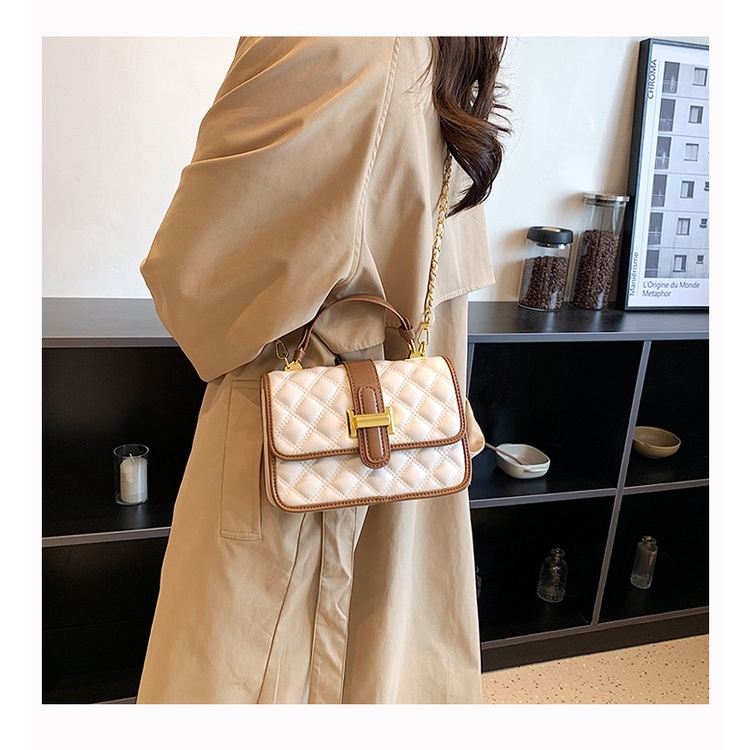 Túi xách nữ đeo chéo hình vuông nhỏ gọn thích hợp đi làm đi chơi sang chảnh da PU cao cấp M18 2108