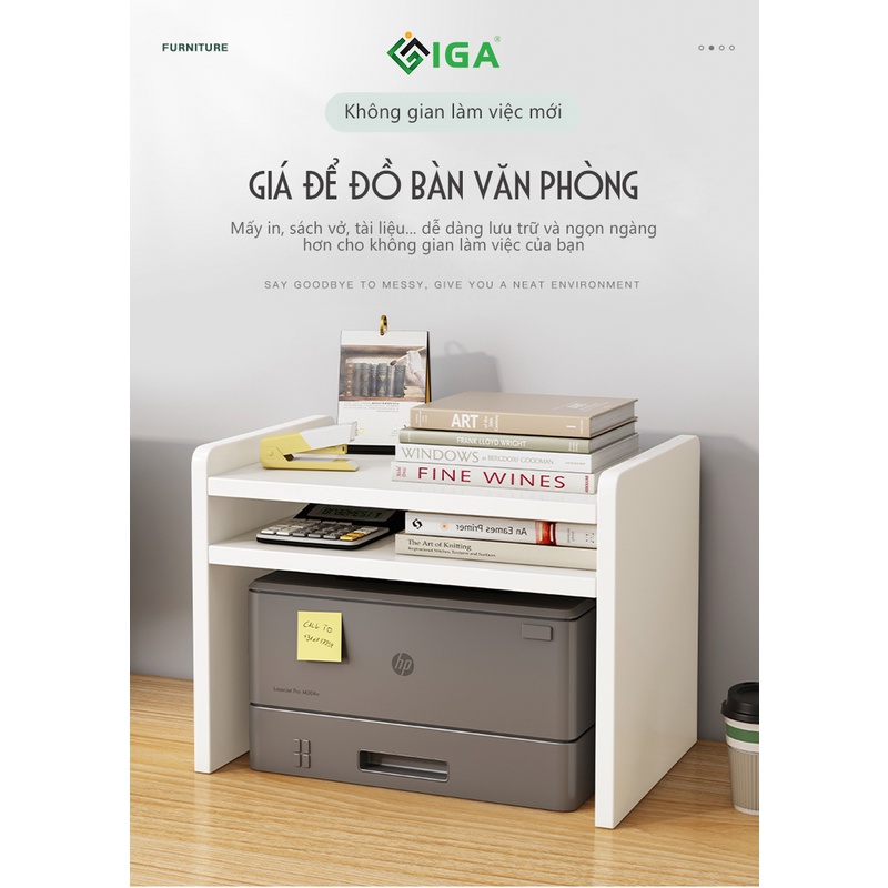 Kệ máy in văn phòng, kệ sách đa năng hiện đại bàn làm việc bàn học IGA - GP193
