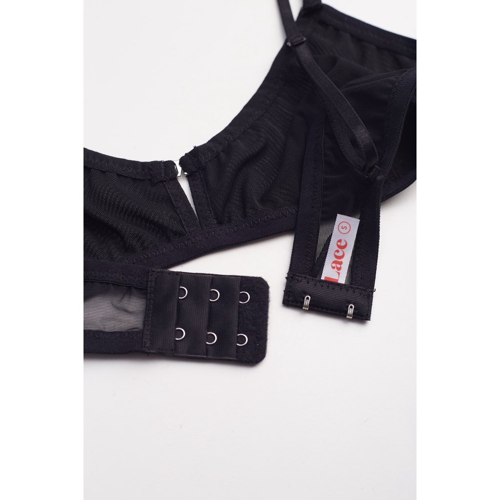 Áo lót Charmi sheer clasp đen kèm đệm mỏng Lace.thelabel | BigBuy360 - bigbuy360.vn