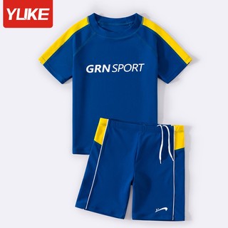 Yuke đồ bơi trẻ em đồ bơi bé trai hai mảnh đồ bơi chia vừa lớn trẻ em bé phong cách mới thoáng khí nhanh khô đồ bơi