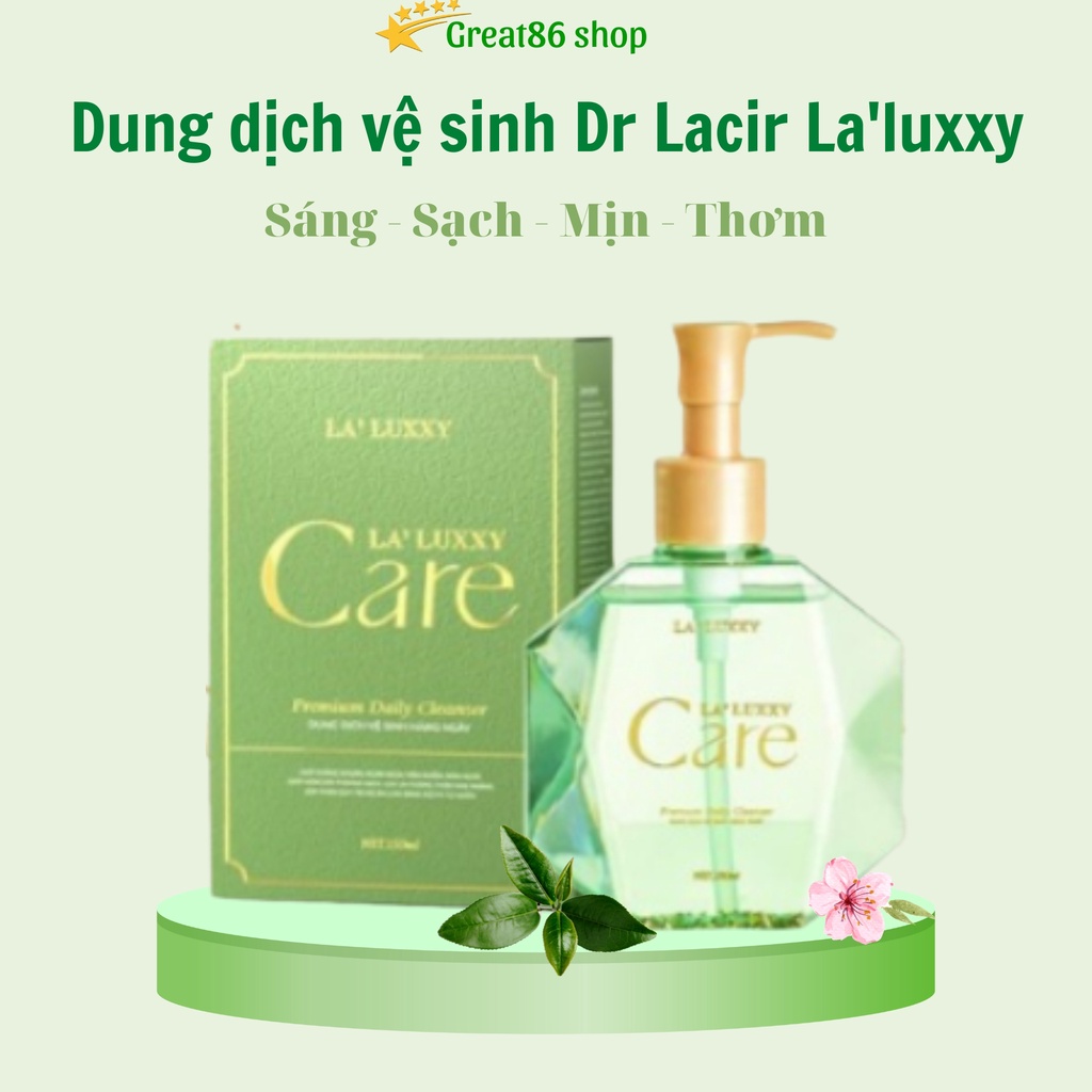 Dung dịch vệ sinh phụ nữ Dr Lacir Dung dịch vệ sinh La'luxxy chính hãng ngừa nấm ngứa, kháng khuẩn, duy trì độ ẩm, 150ml