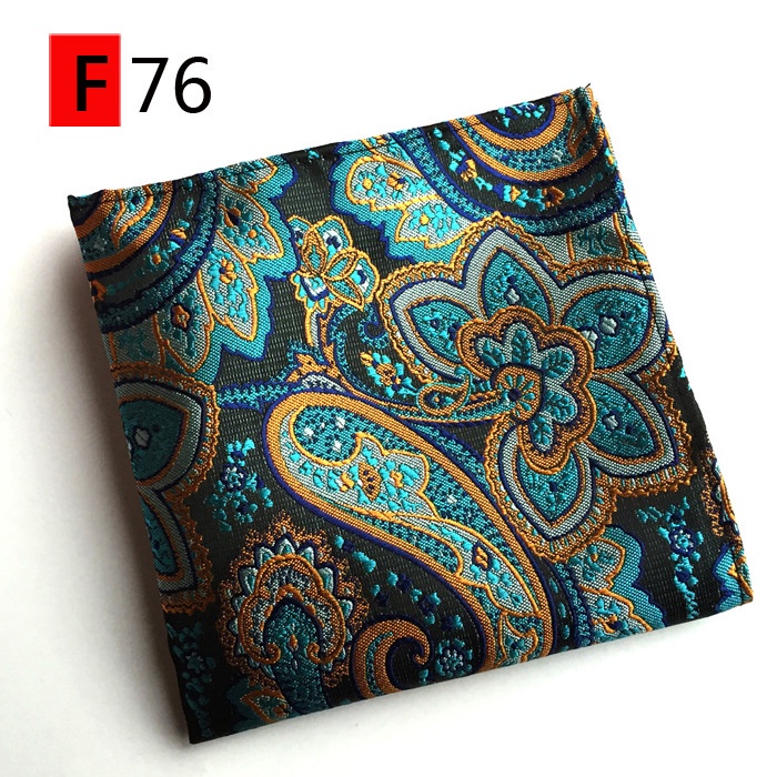 Khăn Tay Lụa Hình Vuông Họa Tiết Hoa Hồng/Chấm Bi Màu Đen/Xanh Navy Thời Trang Cho Nam