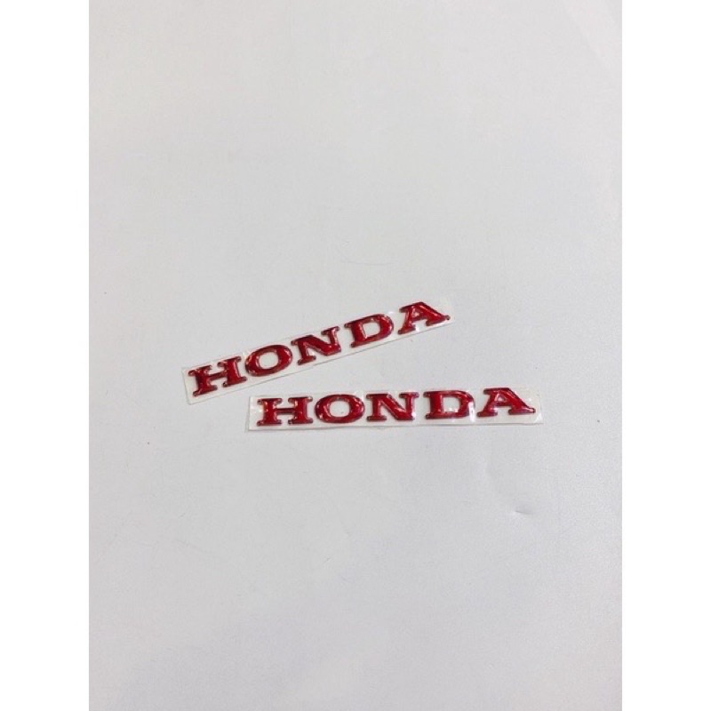 Cặp tem chữ Honda nổi 10x1cm dán trang trí xe máy Vario 125/ Click 125/ AB 125 / FUTURE / LEAD125 / SH MODE / VISION2014