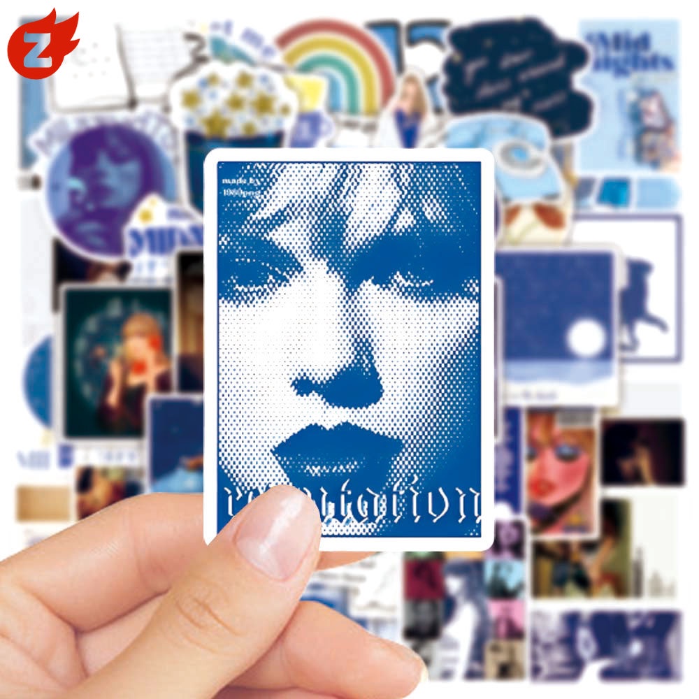 Bộ 50 Miếng Dán Trang Trí Chống Thấm Nước Hình Taylor Swift