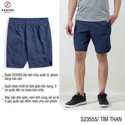 Quần Short Nam Cao Cấp FASVIN Vải Xịn Đẹp Hàng Nhà Máy Chất Lượng Cao S23555