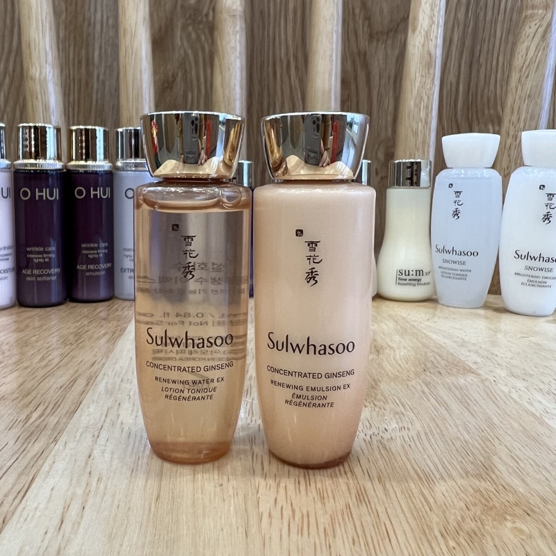 Cặp nước hoa hồng - sữa dưỡng cấp ẩm, chống lão hoá nhân sâm Sulwhasoo Concentrated Ginseng Renewing Ex 25ml + 25ml