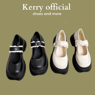 Giày lolita viền bèo KERRY quai cúc dán phong cách ulzzang cá tính
