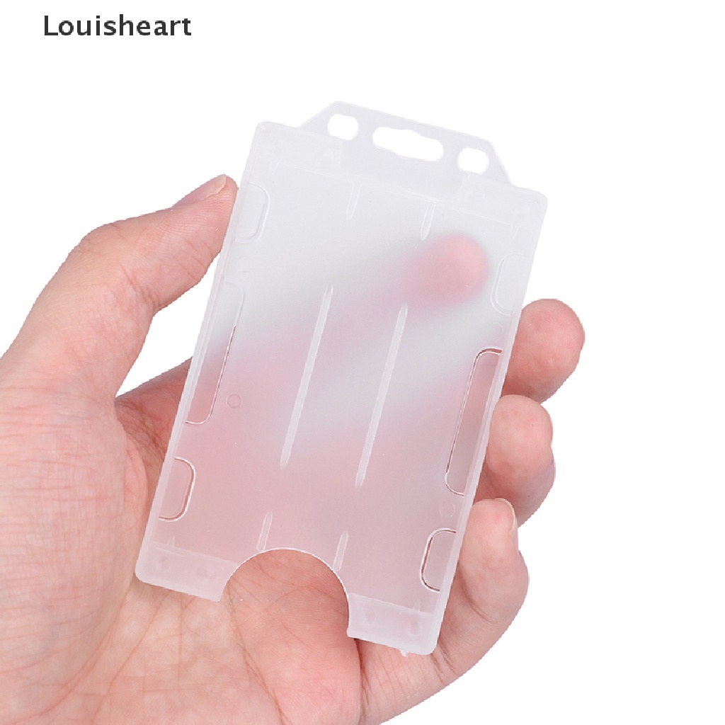 Set 4 Bao Đựng Thẻ ID Bằng Nhựa Cứng Hai Mặt Đa Năng Hiệu Louisheart TFG