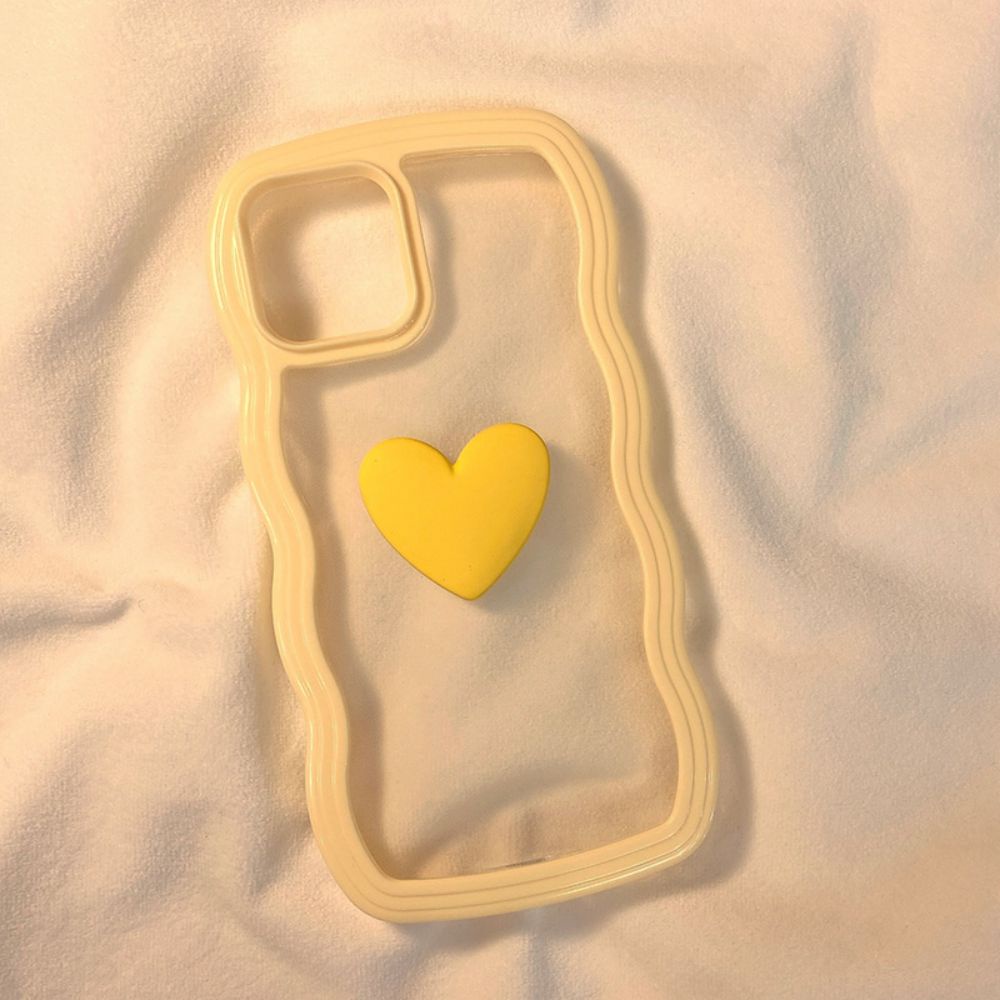 Ốp Điện Thoại TPU Mềm Bo Viền Họa Tiết Trái Tim 3D Màu Macaron Chống Nước Cho iPhone 14 11 13 12 Pro Max X XS XR