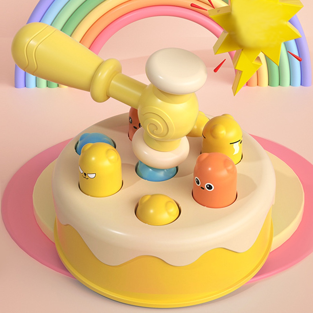 LAHOMIA Set đồ chơi đập chuột tương tác vui nhộn viền mịn đáng yêu dành cho bé trai và bé gái