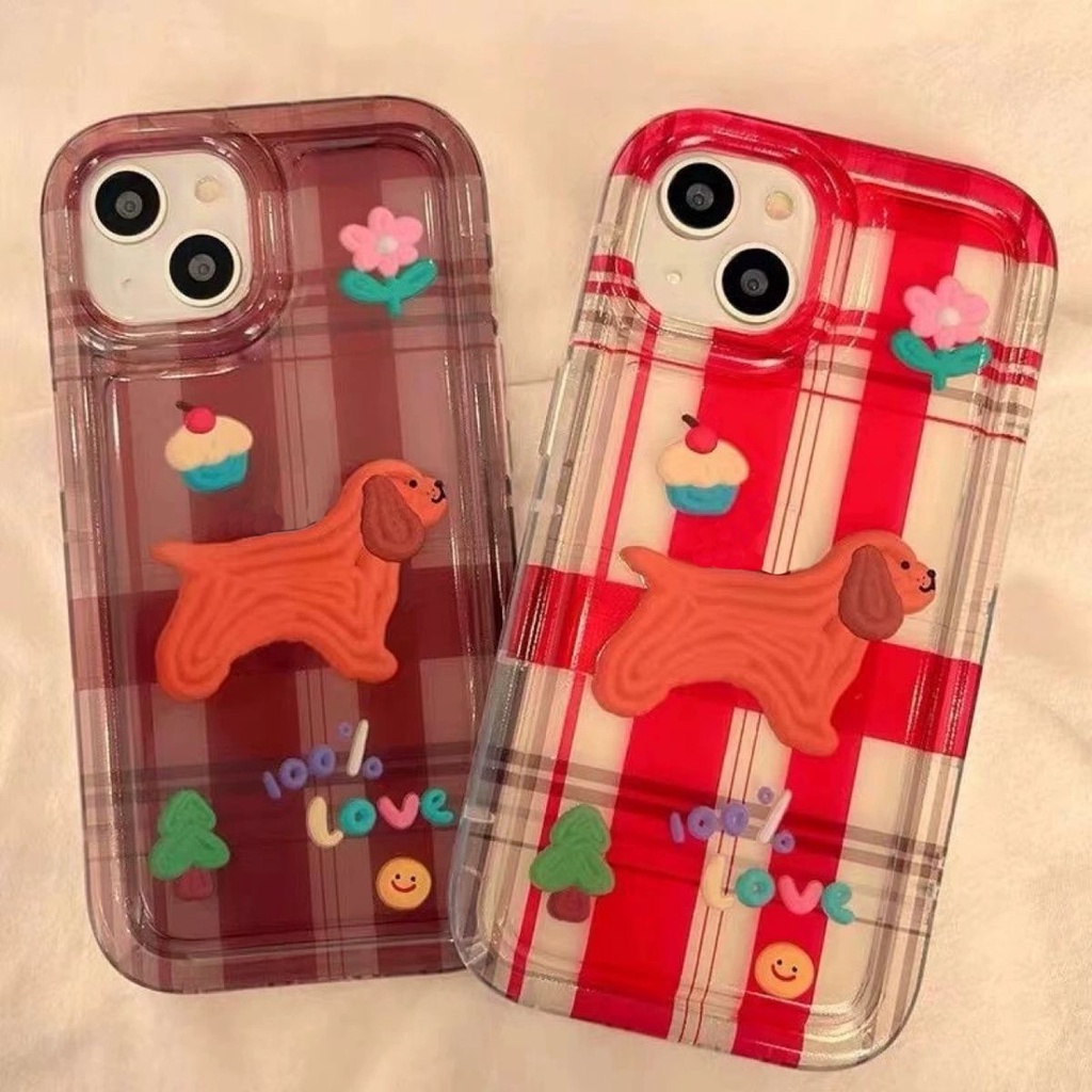 Ốp Điện Thoại Silicon TPU Mềm Trong Suốt Họa Tiết Chú Cún Dễ Thương Cho IPhone 14 13 11 12 Pro XS Max X XR 7 8 Plus
