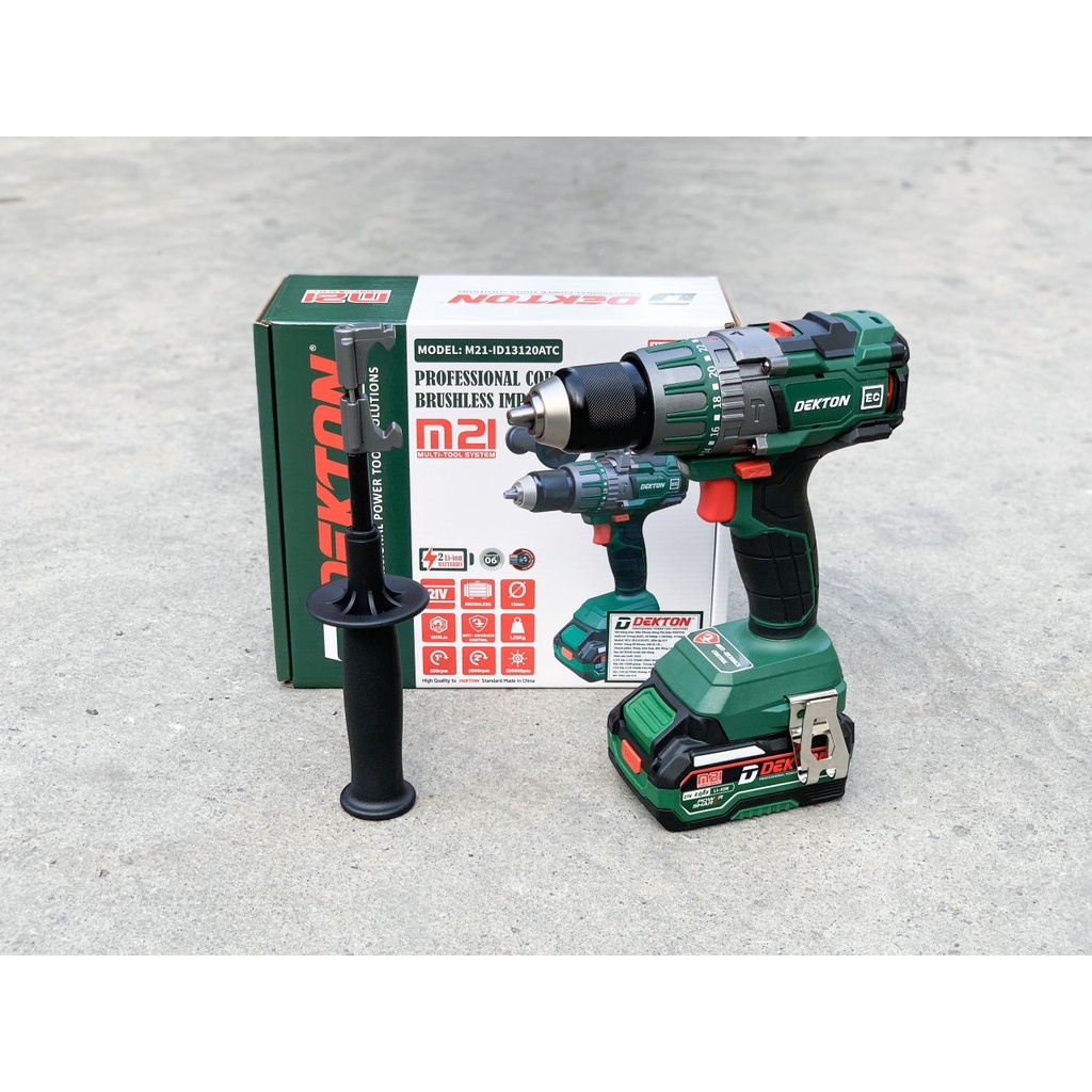 Máy Khoan 3 Chức Năng Dekton M21-ID13120PLUS /  Đầu Cặp 13mm / Lực Xoắn 120N.m / Anti KickBack Control / Chân Pin Makita