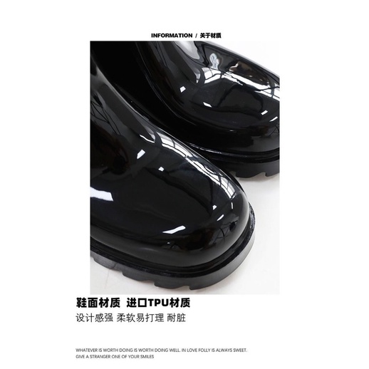 Giày boots ankle thiết kế da bóng năng động giày nam nữ FOOTMADE