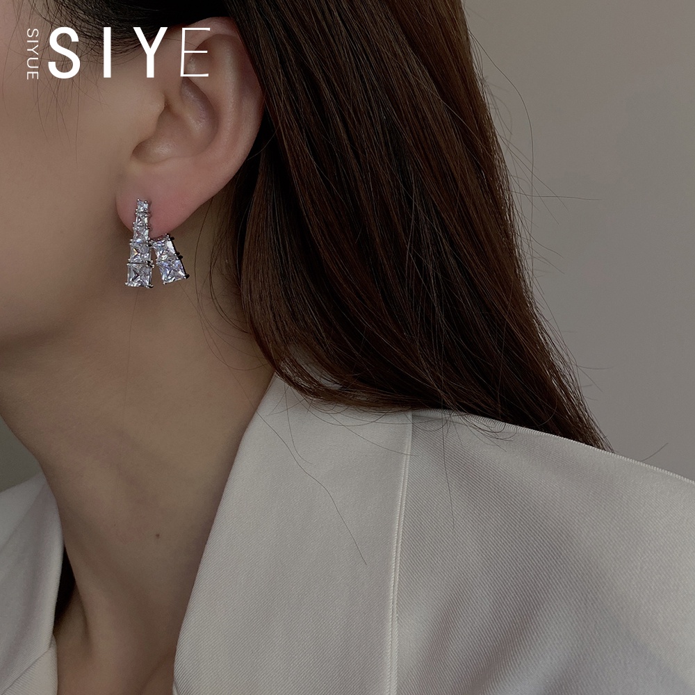 Bông Tai Đính Đá Zircon Thời Trang Dành Cho Nữ