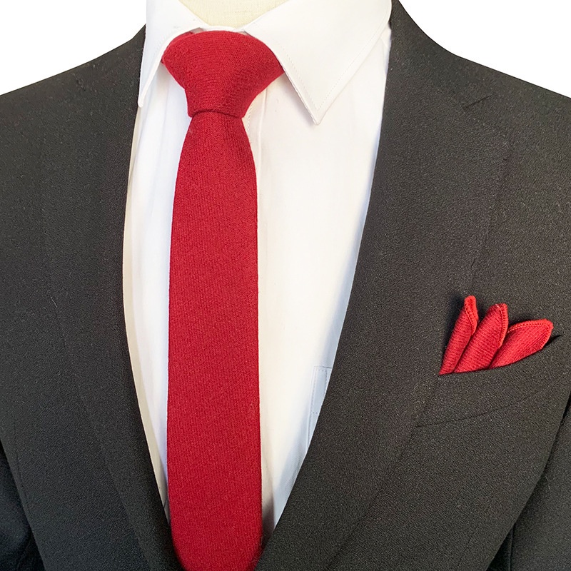 Cà vạt 6cm và khăn bỏ túi EFAN bằng vải cashmere tùy chọn màu sắc và họa tiết thời trang cho nam