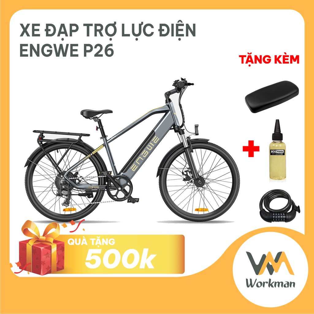Xe Đạp Điện Trợ Lực Engwe P26 - Xe Đạp Leo Núi - Tốc Độ Tối Đa 35Km/h