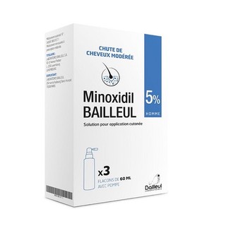 Xịt Mọc Tóc Minoxidil Bailleul 5%, 60ml, Pháp