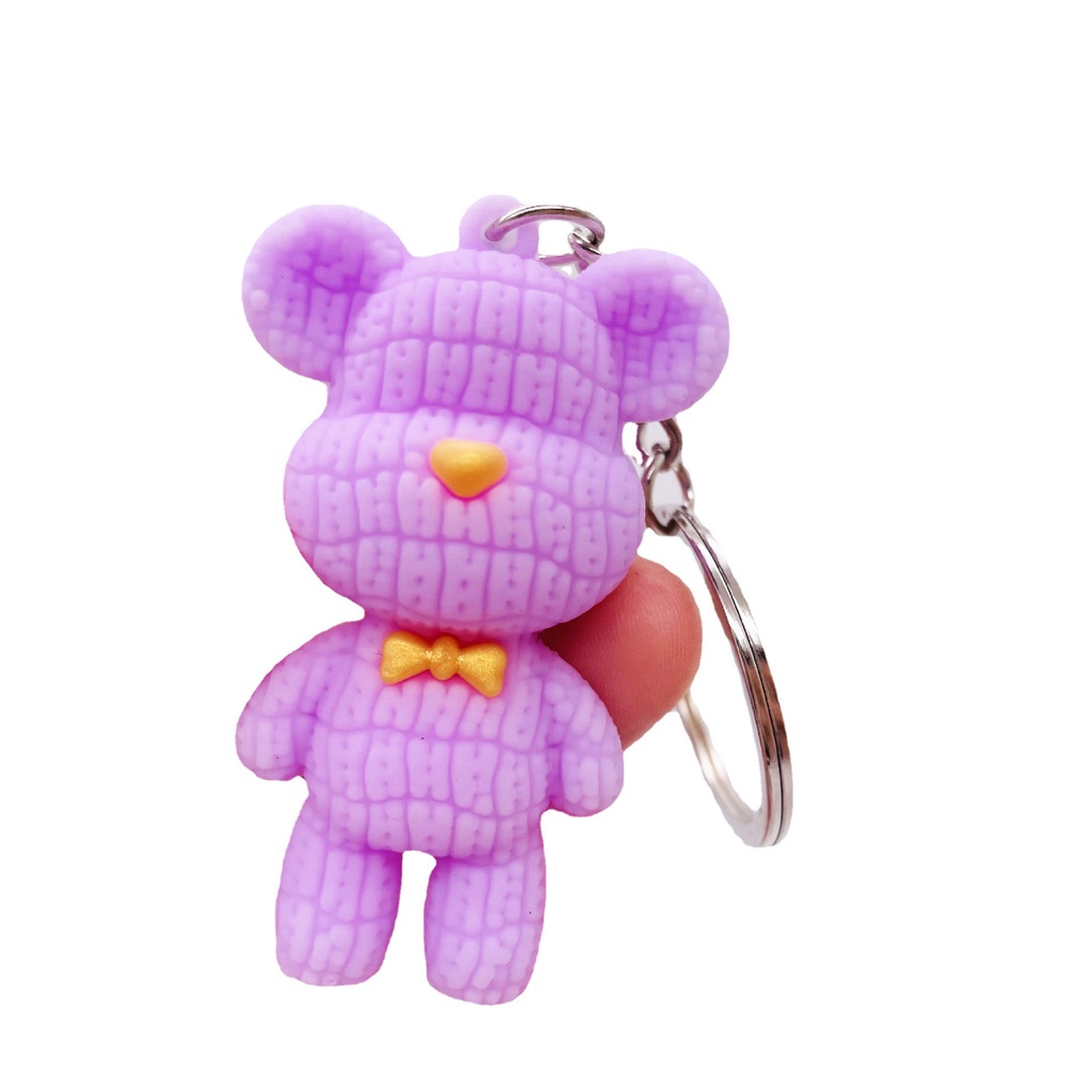 Móc Chìa Khóa Bằng Nhựa PVC Hình Gấu Dễ Thương Mẫu 2023