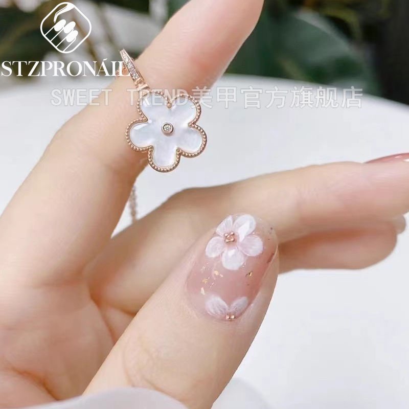 Miếng dán trang trí móng tay STZPRONAIL hình hoa anh đào xinh xắn đáng yêu