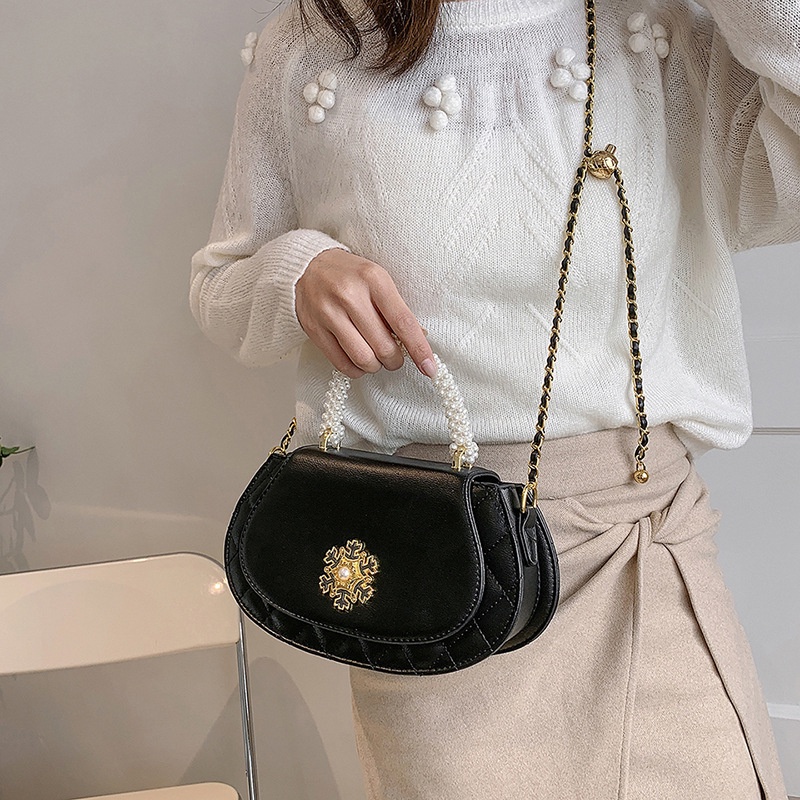 Túi Xách Đeo Vai Đính Ngọc Trai Phong Cách Thời Trang Hàn Quốc Dành Cho Nữ