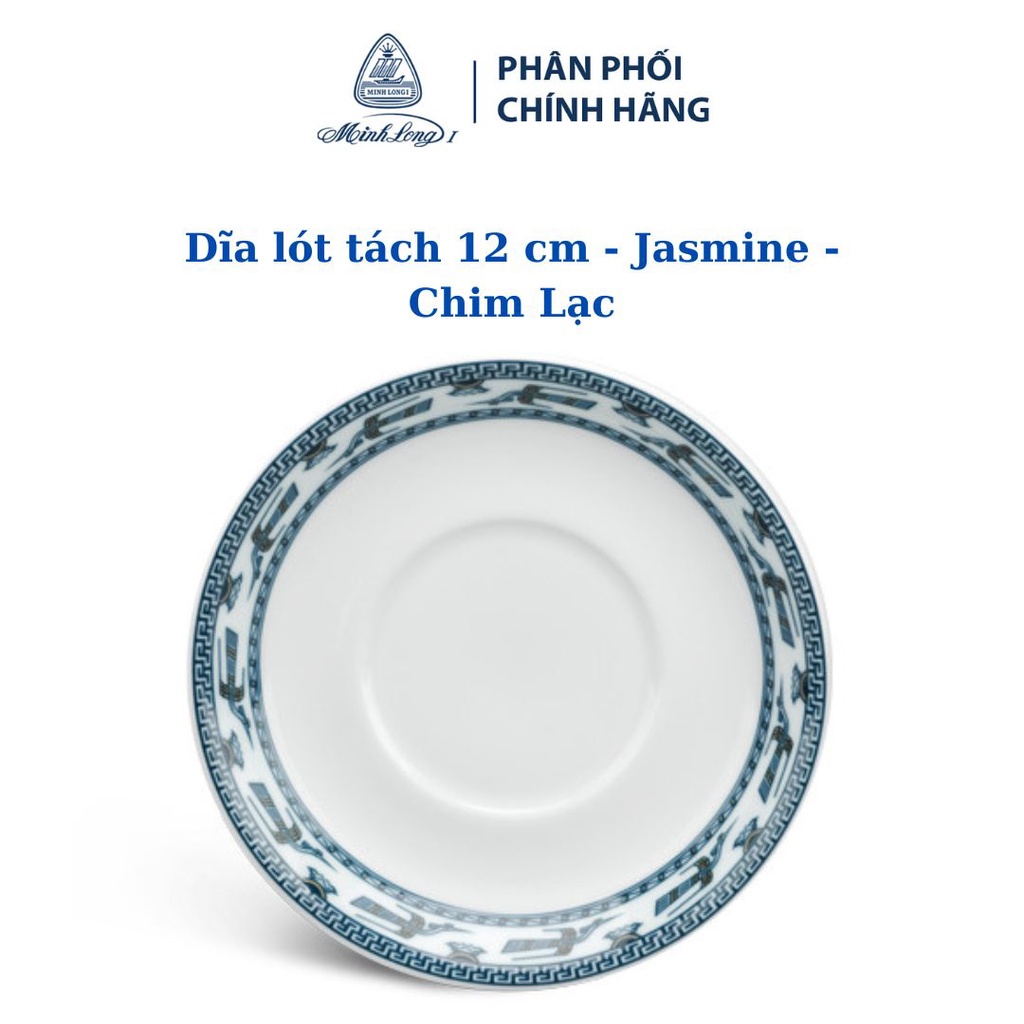 Dĩa lót tách 12 cm - Jasmine - Chim Lạc - Gốm sứ Minh Long cao cấp