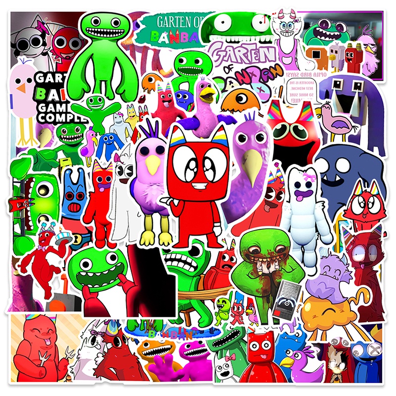 Set 50 Miếng Dán Trang Trí Họa Tiết Hoạt Hình Graffiti Chống Thấm Nước Hàng Mới 2023