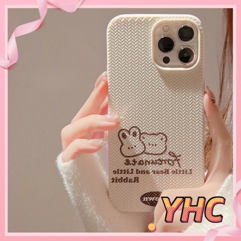 Ốp lưng phone Dệt gấu nhỏ màu vàng gạo đơn giản iPhone 6 / 6S / 6splus / se / 7 / 7plus / 8 / 8plus / X / xs / xsmax / 11 / 12 / 13 / 14 / Plus / Pro/Pro max-603