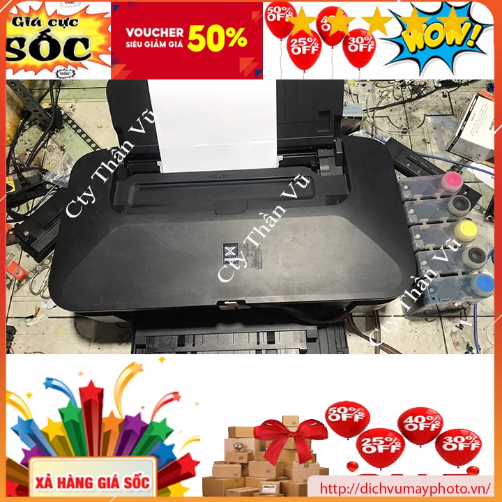 Máy in phun màu cũ Khổ A3 Canon IX 6770 máy đẹp đầu mới dẫn bình 500ml sẵn mực bền đẹp hàng like new Kholinhkienmayin