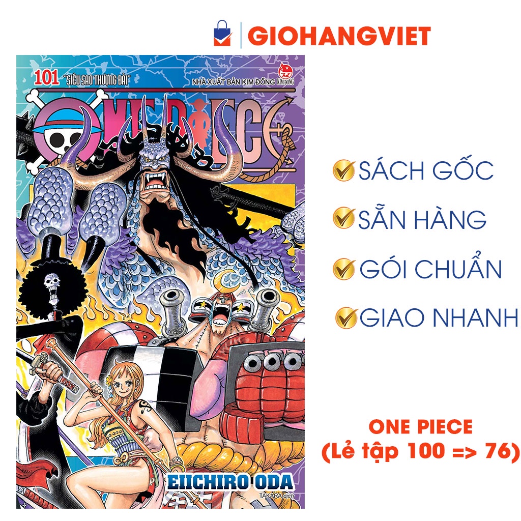 Truyện tranh one piece lẻ tập từ tập 76 đến tập 100 Haki Bá vương bản bìa