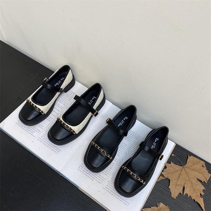 Giày búp bê nữ, Giày lười búp bê phối xích hàn quốc thời trang nữ BB88 ANN_Official