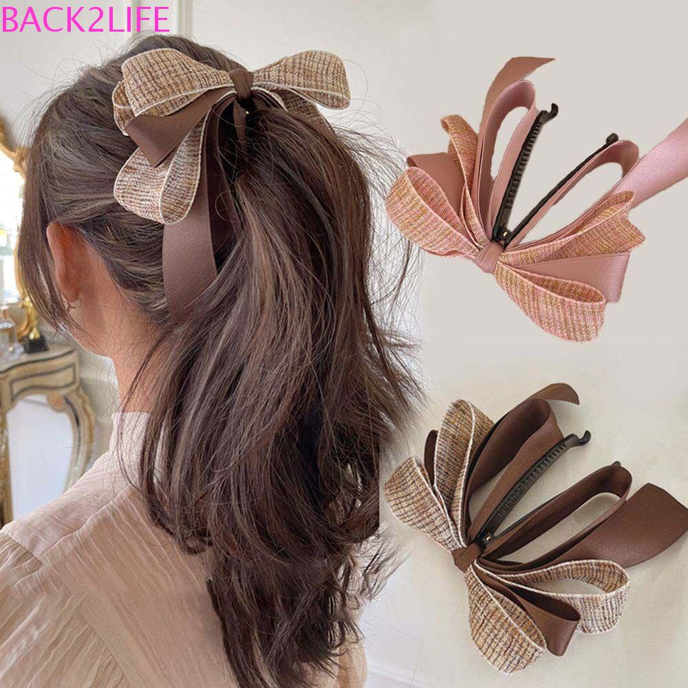 Kẹp Tóc Nơ / Chuối Bằng Nhựa Resin Phong Cách Vintage Thời Trang Cho Nữ 2Life