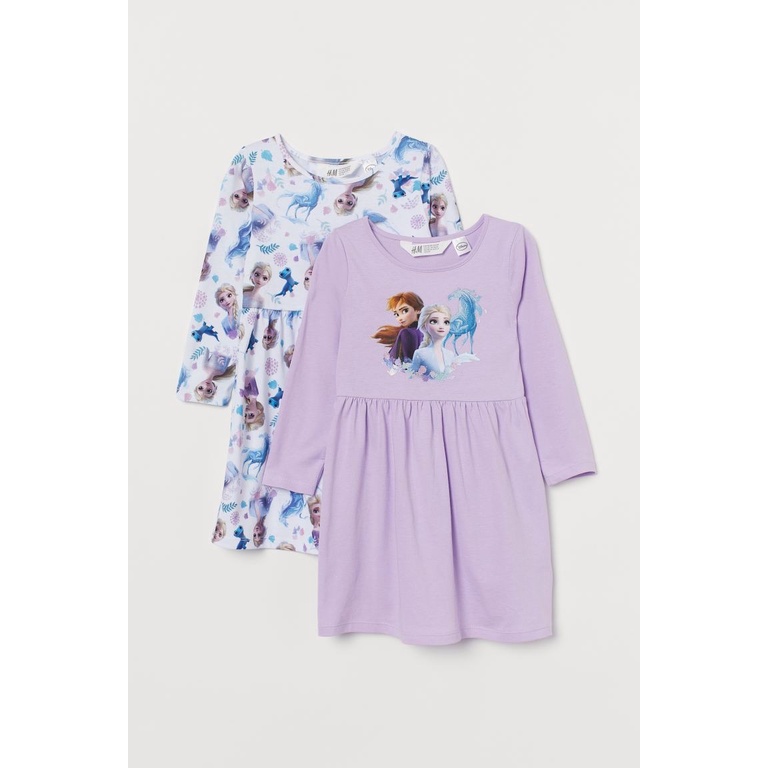 Set 2 váy dài tay Elsa HM H&M_hàng chính hãng authentic UK US