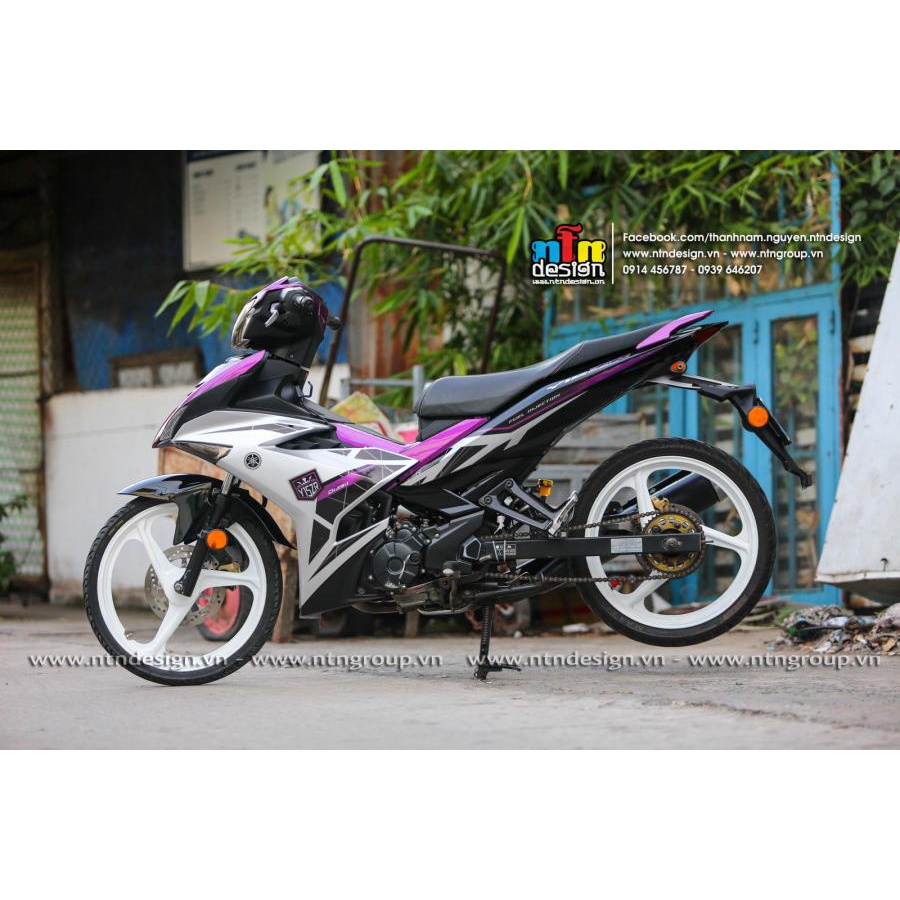 Tem rời Y15ZR tím cho Exciter 150 bạc đen - màu mới siêu hot 2023