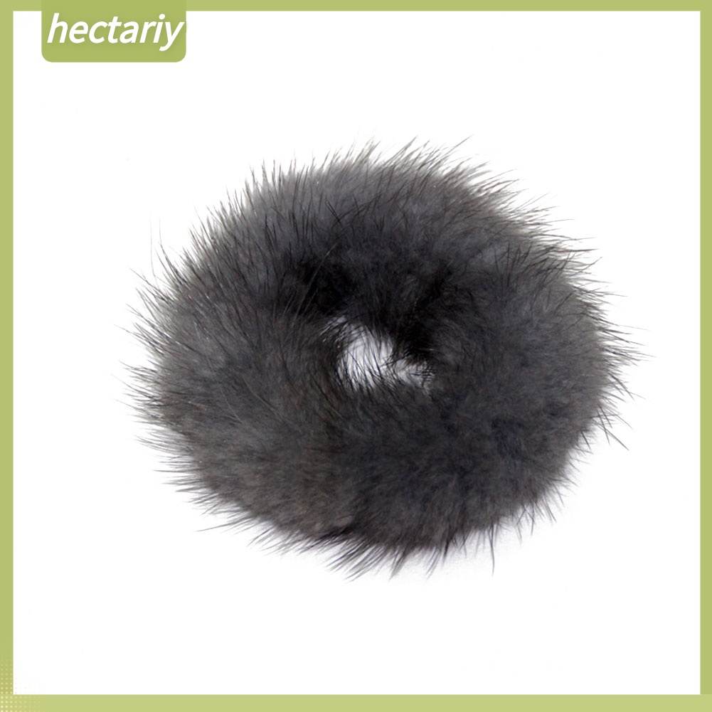Hectariy| Dây Buộc Tóc Đuôi Ngựa Bằng Lông Chồn Mềm Mại Thời Trang Cho Nữ