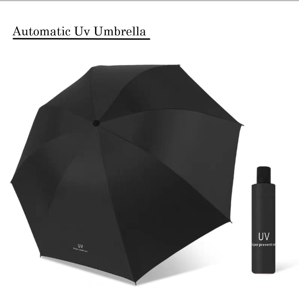 Dù Tự Động Màu Đen Chống Tia UV Dùng Làm Quà Tặng Giáng Sinh