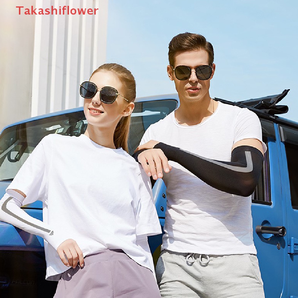 (Takashiflower) Găng Tay Không Ngón Bằng Lụa Lạnh Chống Tia UV Khi Đi Xe Đạp Mới