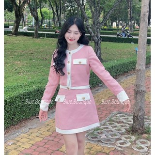 [Ảnh Thật / Sẵn] 🫧SET DẠ TWEET SANG CHẢNH *ROSE*💐